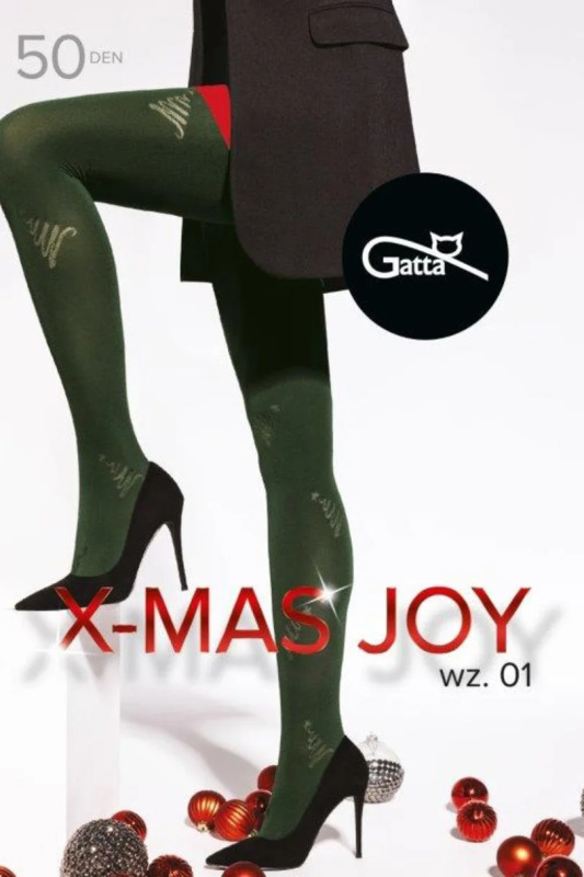 Dámské punčochové kalhoty X-MAS JOY - 01 NERO 2-S