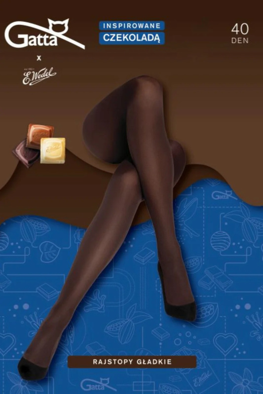 GATTA & WEDEL PUNČOCHÁČE Z MIKROVLÁKNA 40 DEN DARK CHOCO 3-M