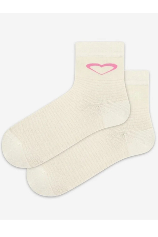 TENKÉ PONOŽKY BARVA 11-15 LET DÍVKY OFF WHITE 36/38