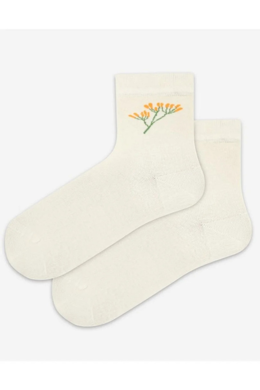 TENKÉ PONOŽKY BARVA 11-15 LET DÍVKY OFF WHITE 36/38