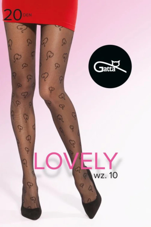 LOVELY 20 wz.10 - 20 DEN ponožek NERO 2-S