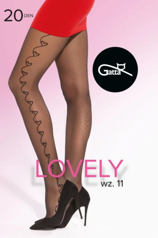 LOVELY 20 wz.11 - 20 DEN ponožek NERO 2-S