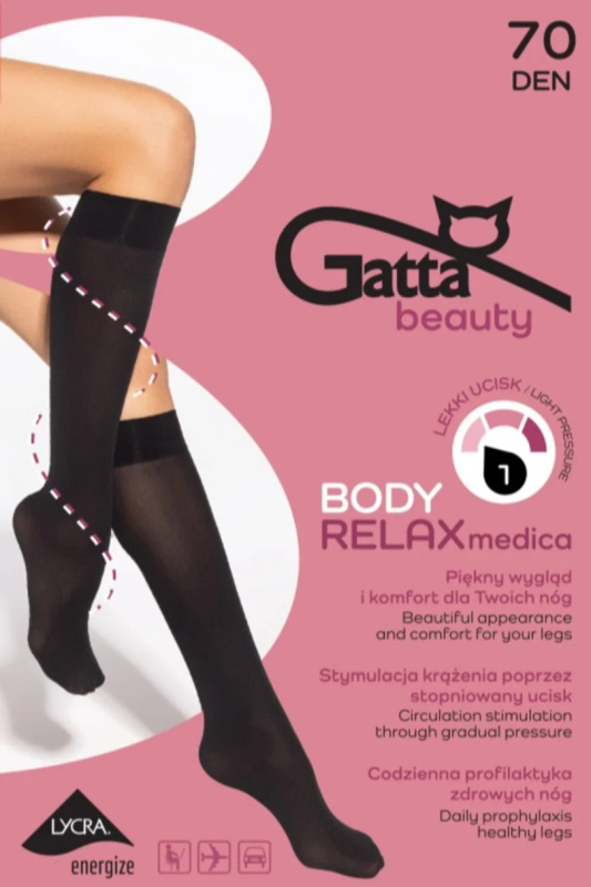 RELAXMEDICA 70 DEN PODKOLENKY NERO 39/42