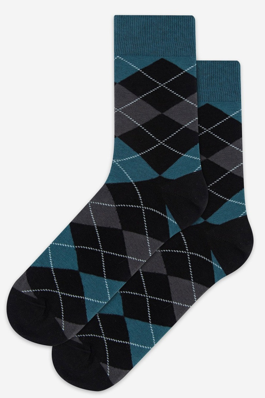 "CASUAL- Vzorované ponožky, pánské" černá 39/41