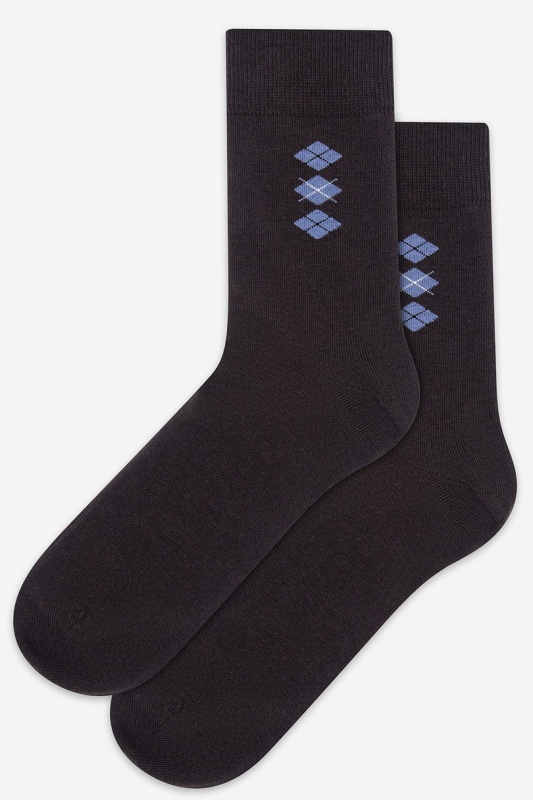 "CASUAL- Vzorované ponožky, pánské" MOCCA 39/41