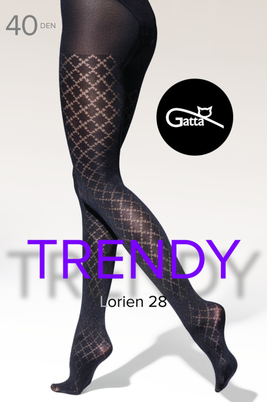 LORIEN - 28 Vzorované punčocháče NERO 3-M