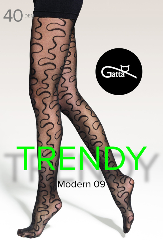 MODERN - 09 Punčocháče 40 DEN NERO 4-L