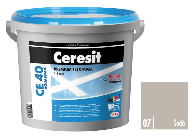 Hmota spárovací Ceresit CE 40 Aquastatic šedá 5 kg