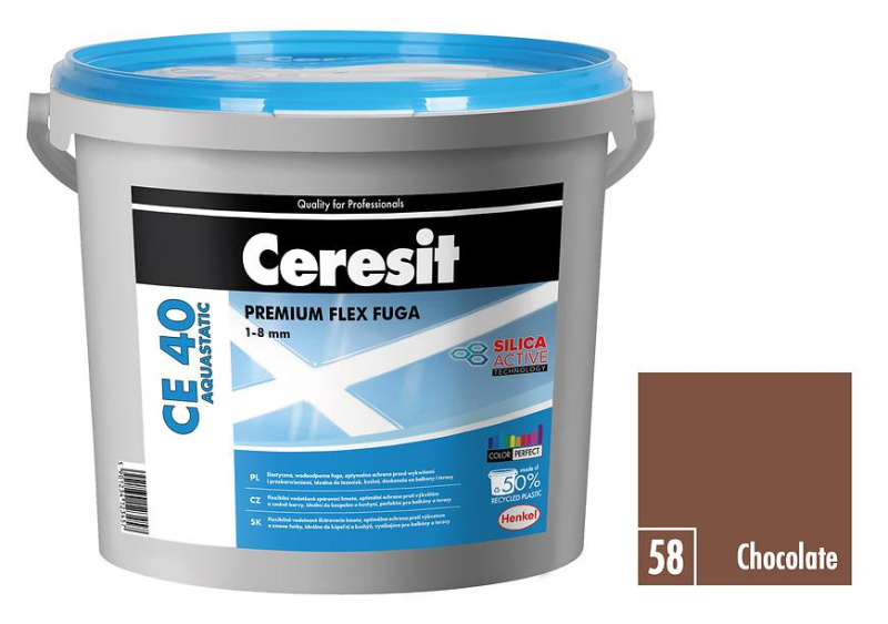 Hmota spárovací Ceresit CE 40 Aquastatic chocolate 5 kg