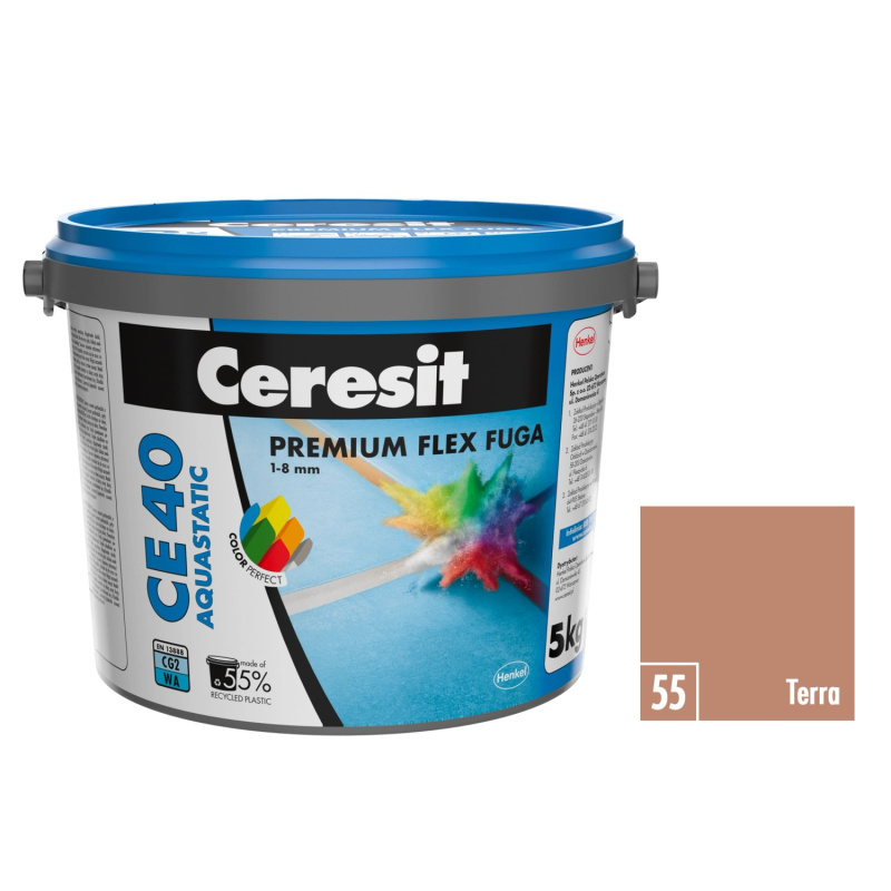 Spárovací hmota Ceresit CE 40 Aquastatic 5 kg terra