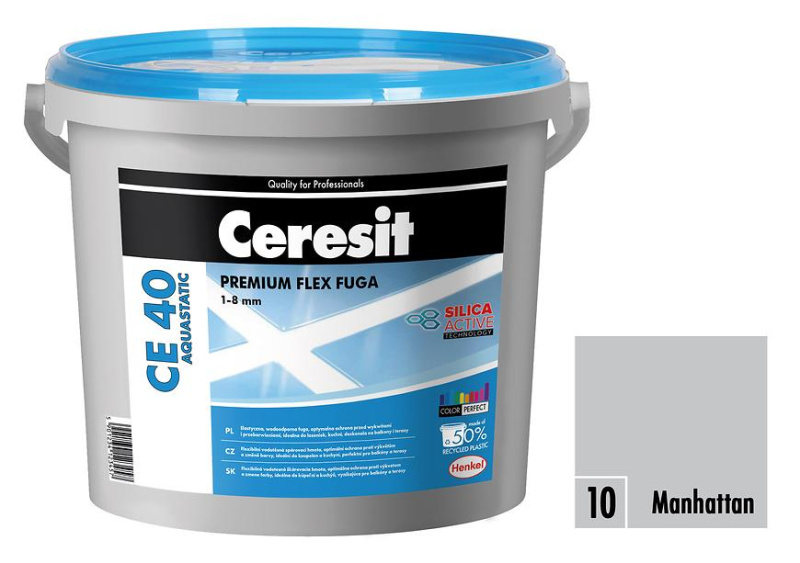 Hmota spárovací Ceresit CE 40 Aquastatic manhattan 5 kg