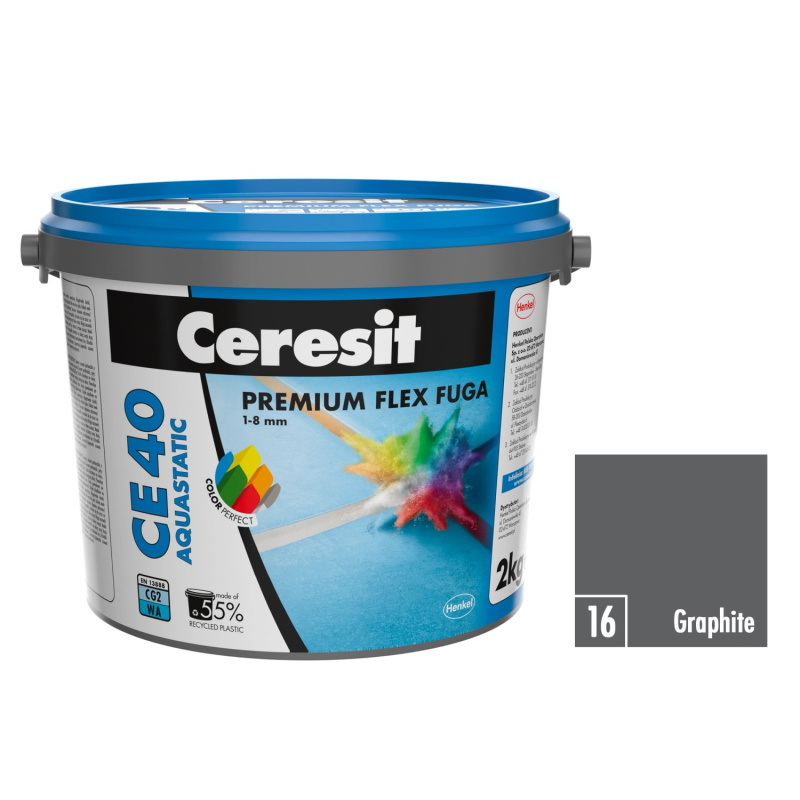 Hmota spárovací Ceresit CE 40 Aquastatic graphite 2 kg