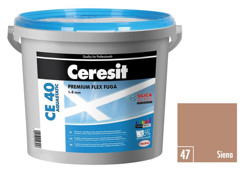 Hmota spárovací Ceresit CE 40 Aquastatic siena 5 kg