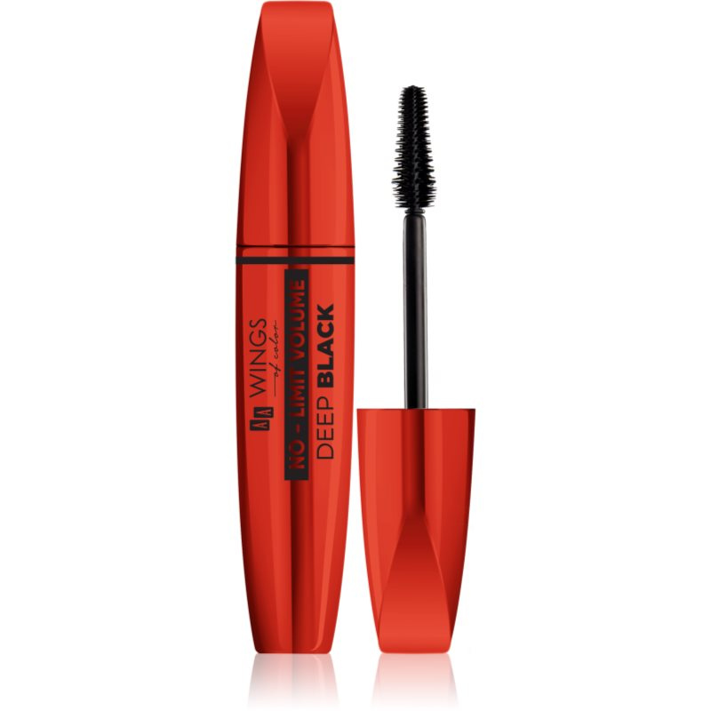 AA Wings of Color No Limit Volume Deep Black řasenka pro extra objem 6 g