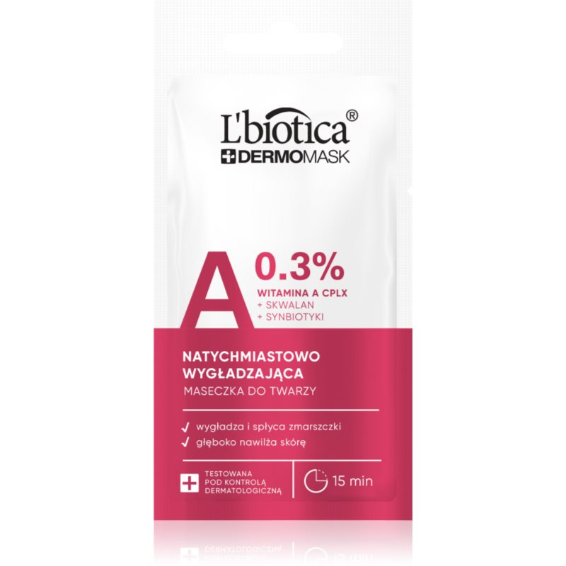 L’biotica DermoMask A 0,3% vyhlazující pleťová maska 8 ml