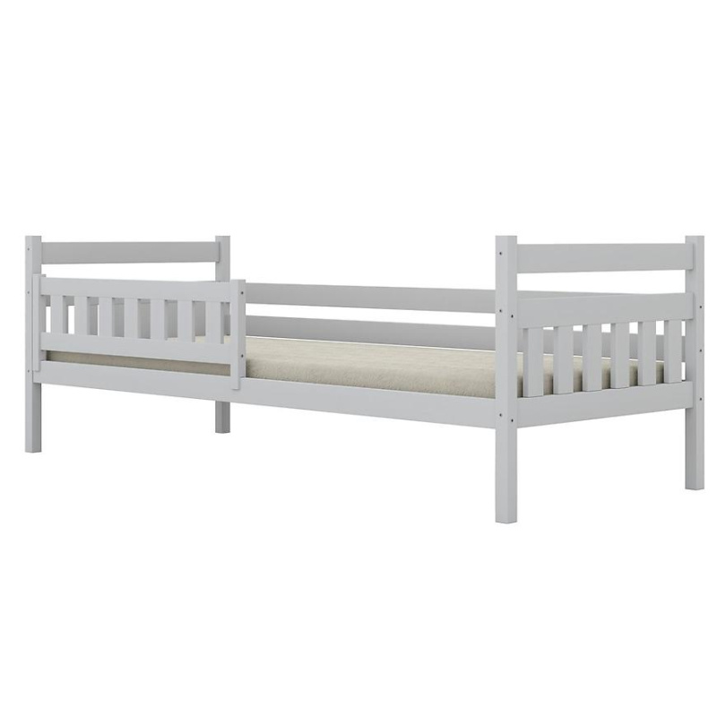 Postel Dawid standard + zábrana 80x160 bílá