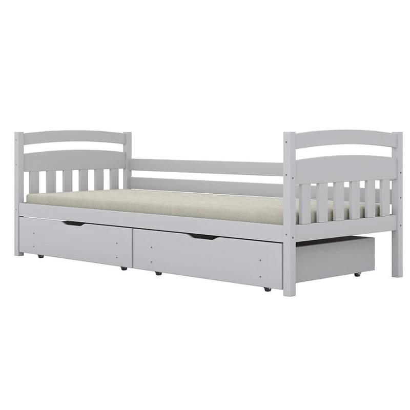 Postel Tosia velké zásuvky 80x160 bílá