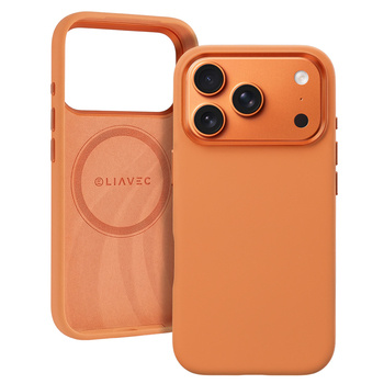 Liavec Silky MagSafe kryt pro iPhone 17 Pro - Oranžová Oranžová