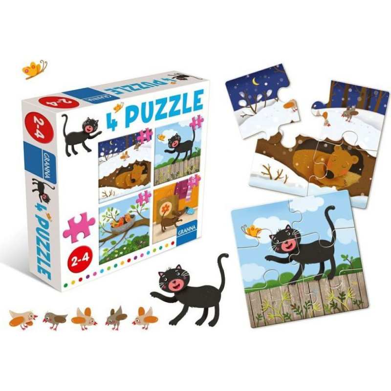 4 puzzle Kočka Pygmalino, s.r.o.