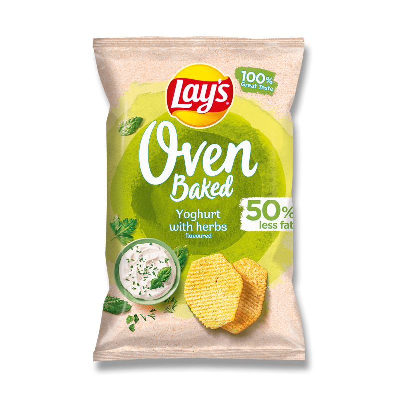 Chipsy Lays - Oven Baked, jogurt a bylinky, 110 g