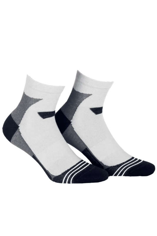 MLADÉ PÁNSKÉ PONOŽKY VZOROVANÉ AG+ BÍLÉ 39/41