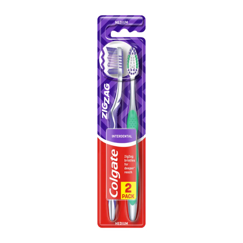 Colgate Zig Zag Medium zubní kartáčky medium 2 ks 2 ks