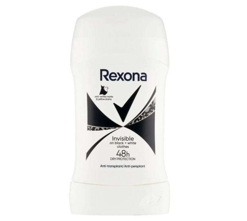 Rexona Invisible Black&White tuhý antiperspirant proti bílým skvrnám 50 ml