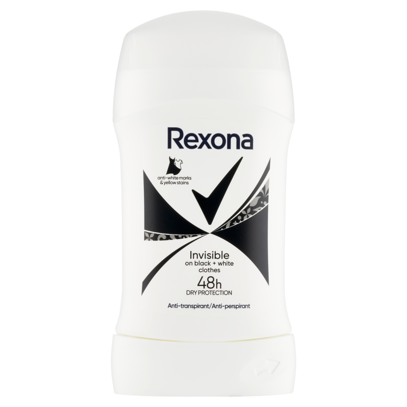 Rexona Invisible Black&White tuhý antiperspirant proti bílým skvrnám 50 ml