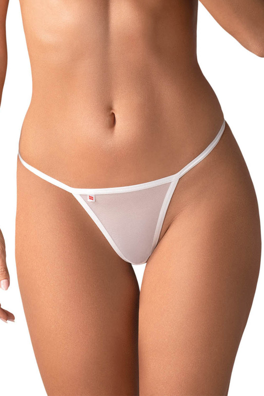 Tanga Luiza thong white - Obsessive bílá L/XL