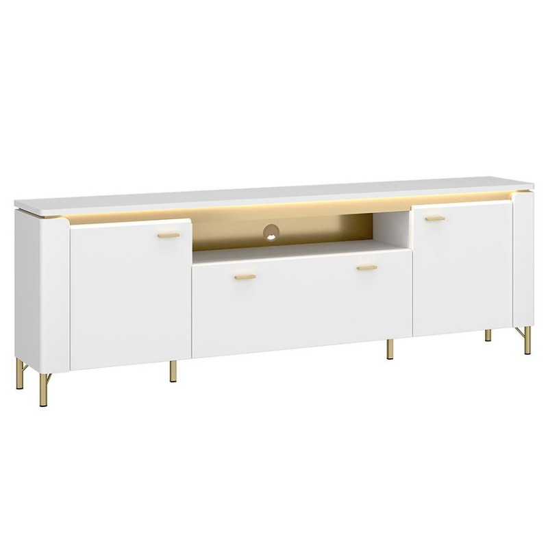 Tv stolek Lazio LAZF03 U008/U080 2D1S bílý alpský