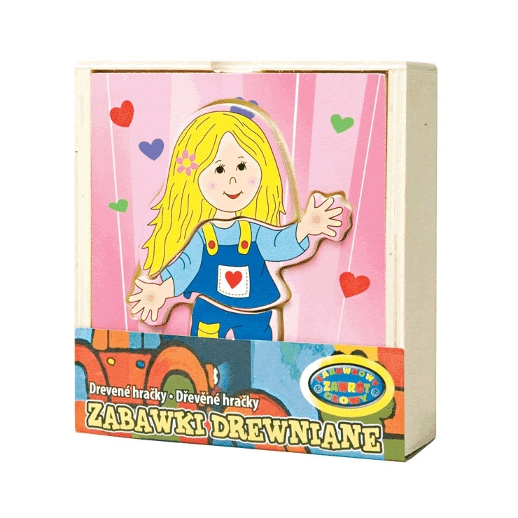 Obleč dívku – dřevěné puzzle