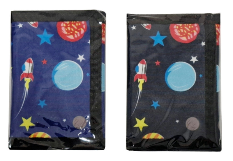 Dětská textilní peněženka s vesmírným motivem