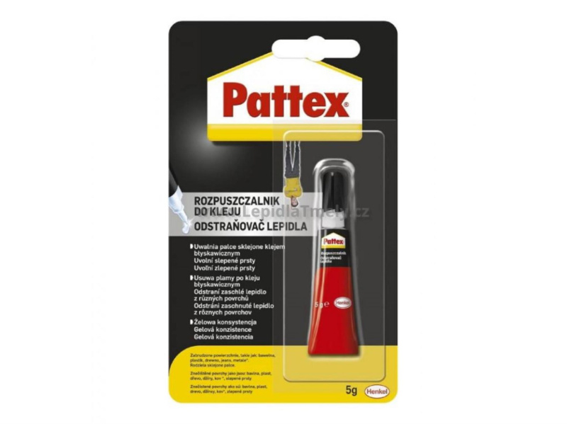 Odstraňovač vteřinového lepidla Pattex super attak - 5 g
