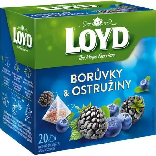 Loyd Tea pyramida borůvky ostružiny 40g