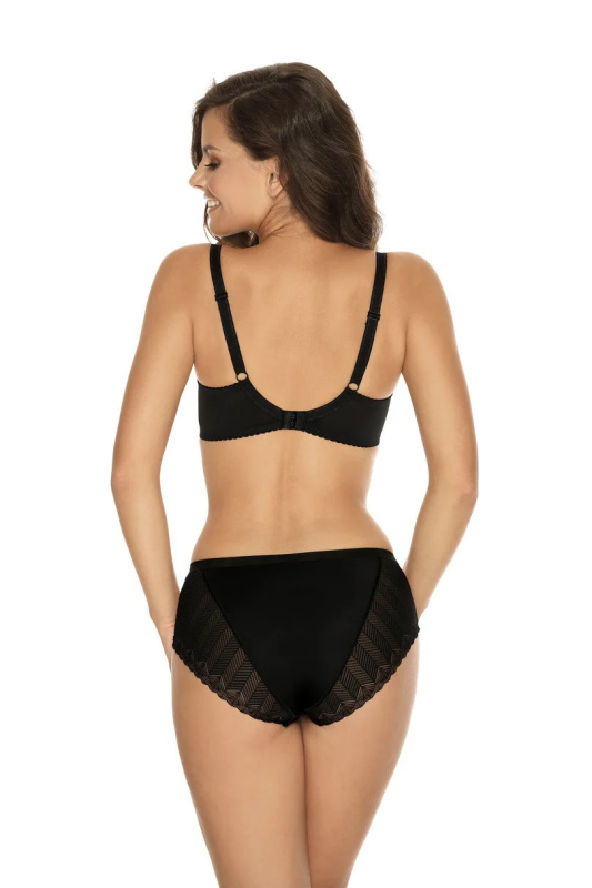 Polovyztužená dámská podprsenka SEMI SOFT "MILA" ART. 1017 ČERNÁ;BÍLÁ 65J