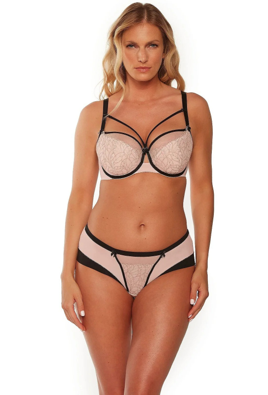 Polovyztužená dámská podprsenka semi soft Gaia BSO 1240 Leonia perleťově černá 95C