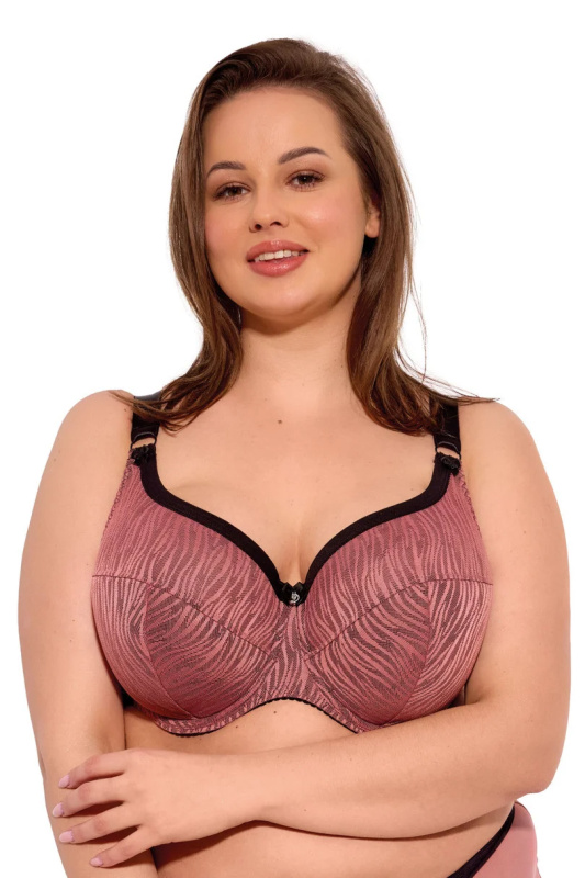Polovyztužená dámská podprsenka SEMI-SOFT LISE MAXI ART. 1259 meruňkově černá 90I