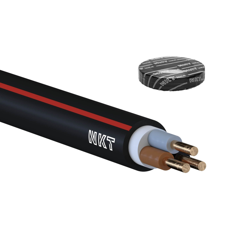 Kabel CYKY-O 3× 1,5 RE 50 m/bal.