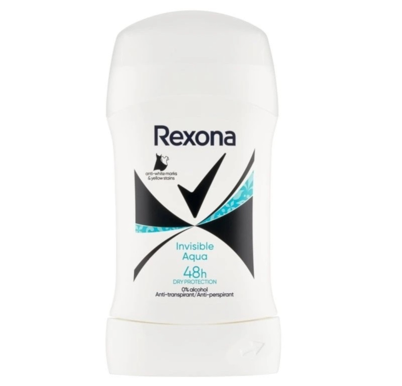 Rexona Invisible Aqua tuhý antiperspirant proti bílým skvrnám 50 ml