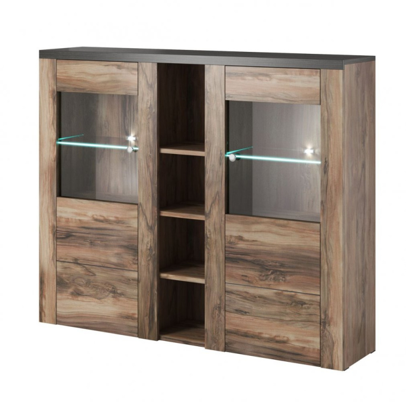 Komoda Larona 2D satin nussbaum 46