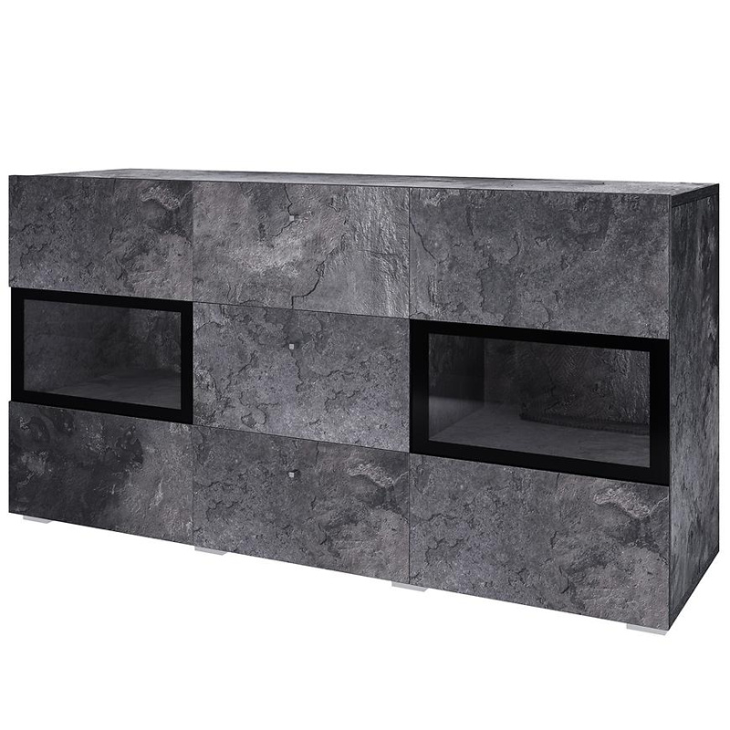 Komoda Baros 26 2D3S tmavý beton