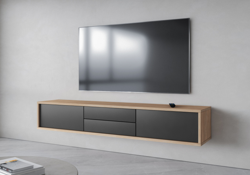 Tv stolek Frida 39 2K2S dub olejovaný/antracit