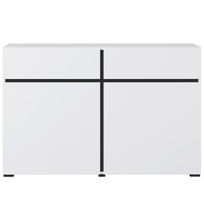 Komoda Cross 2D2S bílá/černá