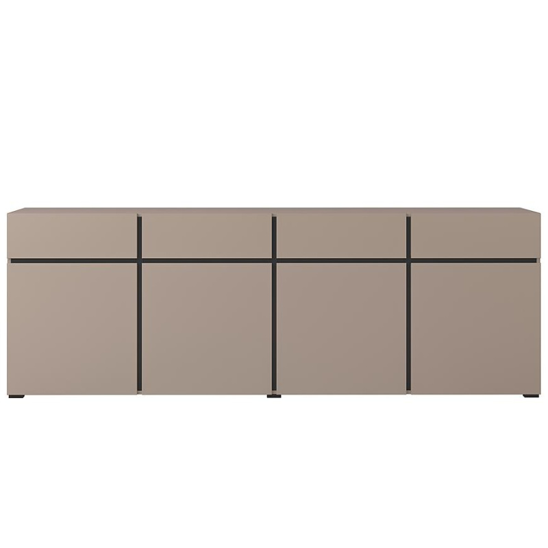 Komoda Cross 4D4S congo/černá
