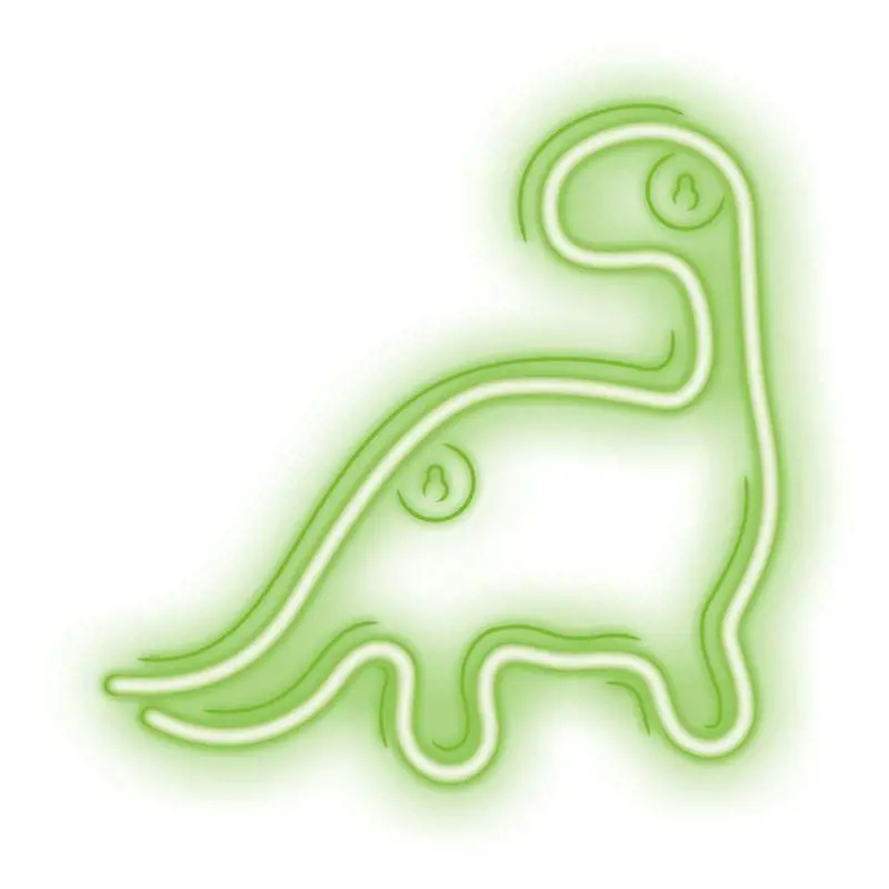 Neolia dekorativní LED neon Dinosaur zelený