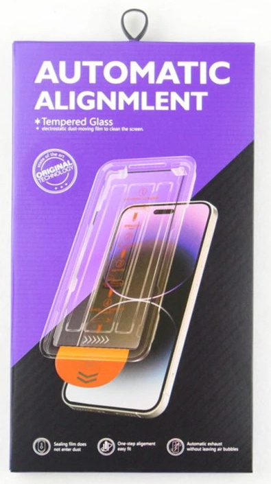 Prémiové tvrzené sklo s aplikačním rámečkem pro iPhone 12 Transparentné