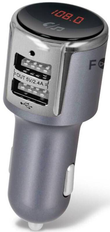 FM transmitter Forever TR-340 / handsfree / ovladč / stříbrná Varianta: ivi1