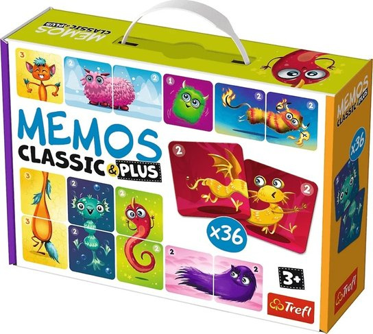 Pexeso Classic & Plus Roztomilé příšerky 3v1