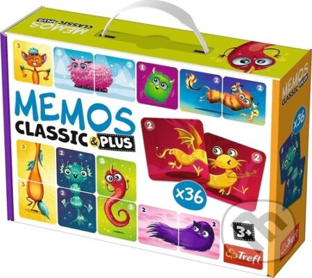 Pexeso Classic & Plus Roztomilé příšerky 3v1