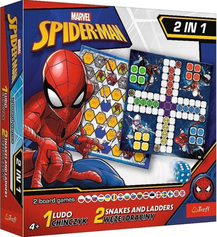 Trefl Spiderman, 2v1: Člověče, nezlob se a Hadi a žebříky